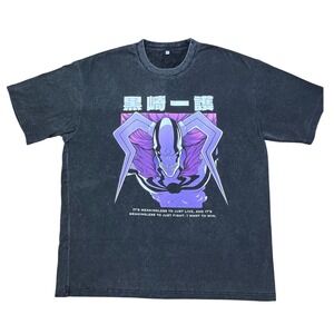Anime Graphic T Shirt‎ Ichigo Kurosaki Black Charcoal Wash Lg Oversized magna